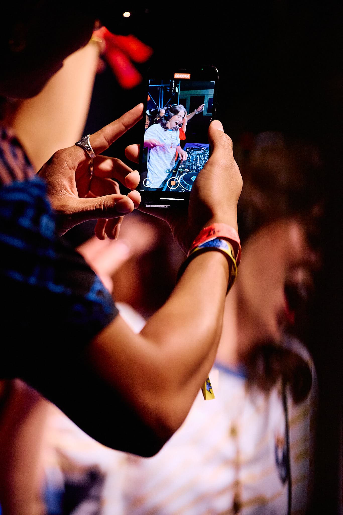 Electronic music and DJ photography of Zulan performing at Capitol Hill Block Party. Festival stage photography demonstrating versatility in capturing electronic music performance and audience interaction.